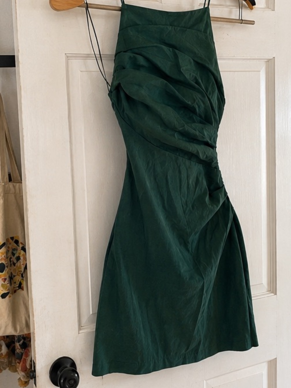 Zara Women’s Dark Green Mini Cocktail Dress Size Small - but fits like XS US 2-4